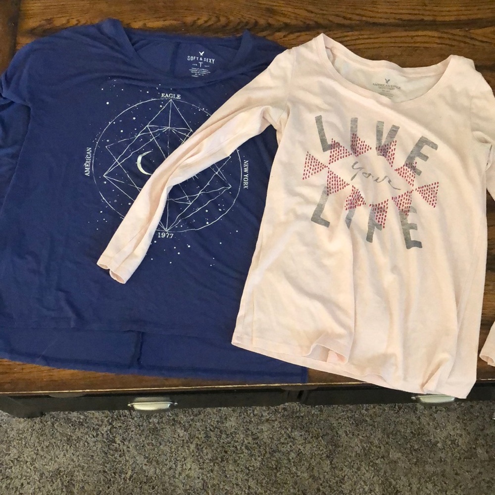 American Eagle Long Sleeve Graphic Tees